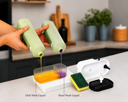 3-in-1 Kitchen Soap Dispenser with Sponge Holder