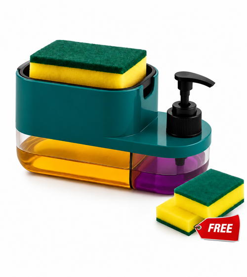 3-in-1 Kitchen Soap Dispenser with Sponge Holder